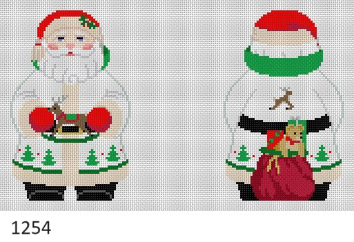 White Tree Coat Santa, 2 Sided - 18 mesh