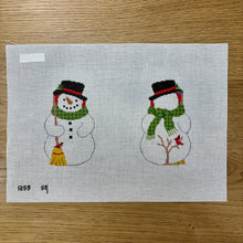  Snowman with Birds, 2 Sided - 18 mesh