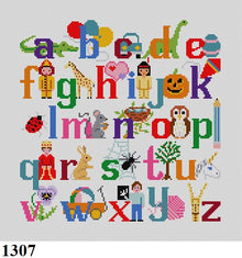  Alphabet with Characters, Kid's Seat - 13 mesh