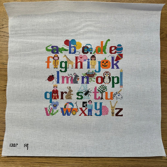 Alphabet with Characters, Chair Seat - 13 mesh