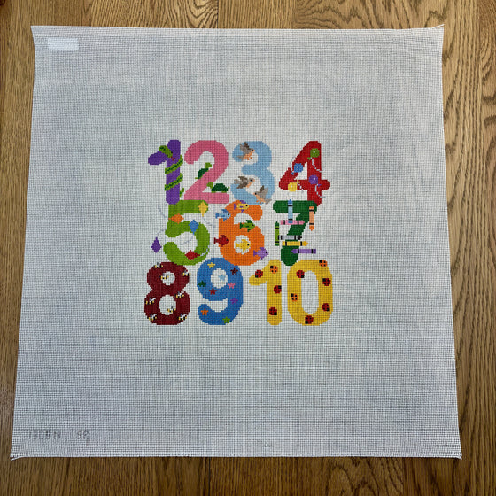 Numbers with Characters, Chair Seat - 13 mesh