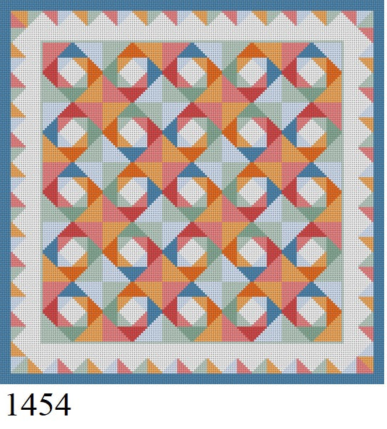 Diamonds On Squares, 14" Quilt - 13 mesh