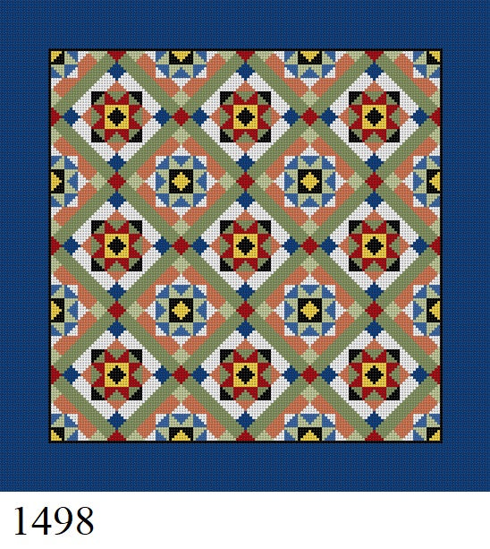 Queen's Courtyard, 14" Quilt - 13 mesh