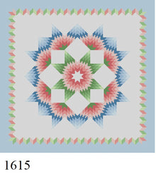  Carnation Star, Pastel, 14" Quilt - 13 mesh