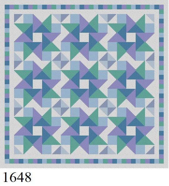 Pinwheel Stars, Quilt - 13 mesh