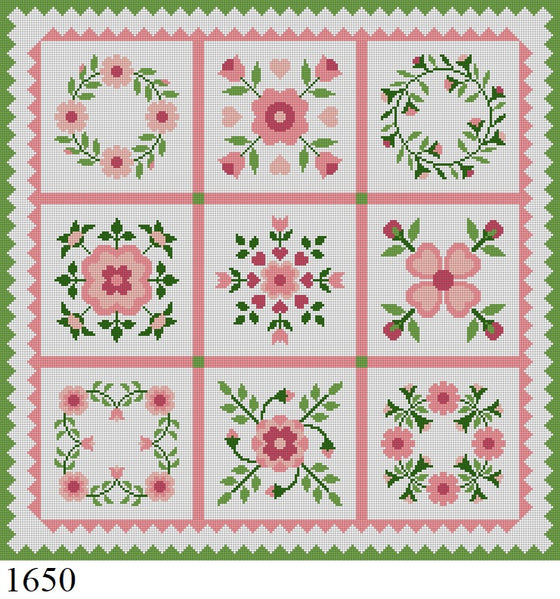 Rose Quilt Sampler   18 mesh