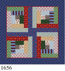  Patchwork Log Cabin, Quilt - 13 mesh