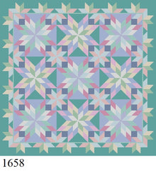  Beach Glass Starburst, Quilt - 13 mesh