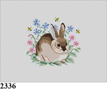 Rabbit In Flowers, Chair Seat - 13 mesh