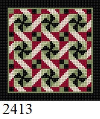  Rolling Pinwheels Mini Quilt - 13 mesh