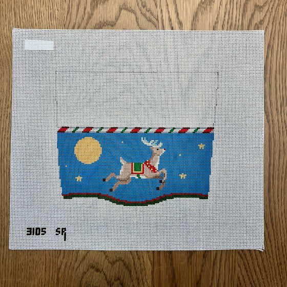 Stocking Cuff, Flying Reindeer