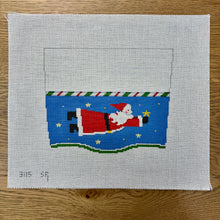  Stocking Cuff, Santa Flying