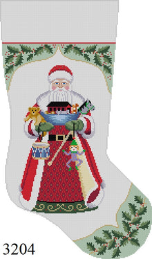  Holly, Santa Insert, Stocking