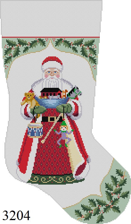 Holly, Santa Insert, Stocking