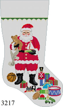  Santa With Boy Toys, Stocking