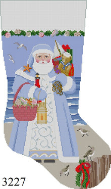  Nautical Santa, Blue, Stocking