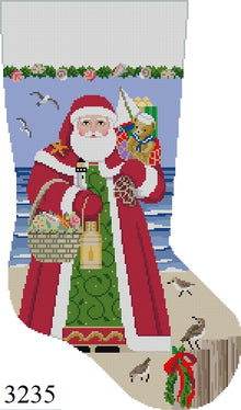  Nautical Santa, Red, Stocking