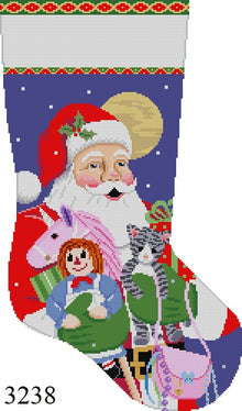  Santa, Unicorn, Kitten, Purse, Rag Doll, Stocking