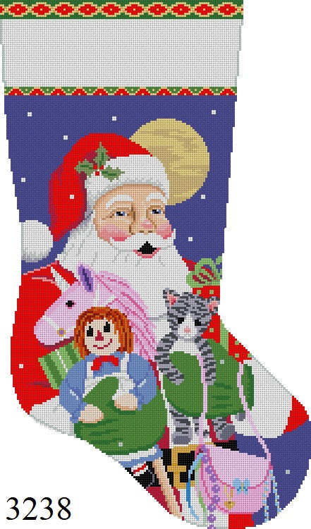 Santa, Unicorn, Kitten, Purse, Rag Doll, Stocking