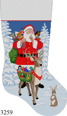  Shh, Santa Reindeer Bringing Toys, Stocking