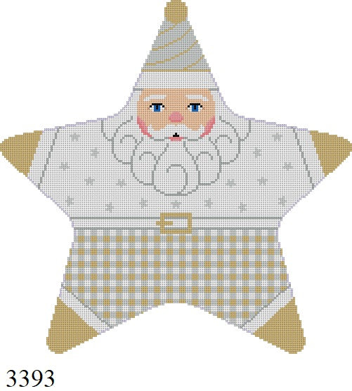 Star Gold Silver Santa, Tree Topper