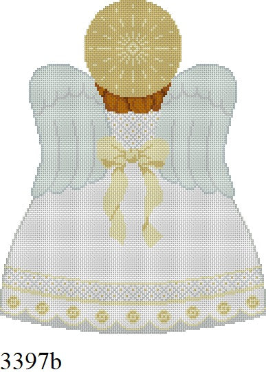 Gold Angel, Tree Topper - Back - 13 mesh