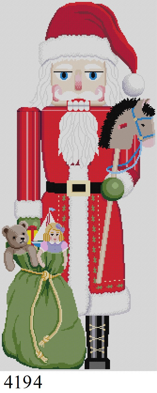 Nutcracker, Santa With Toy Bag, 30"  Stand-up - 13 mesh