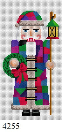  Nutcracker,  Patchwork Santa - 18 mesh