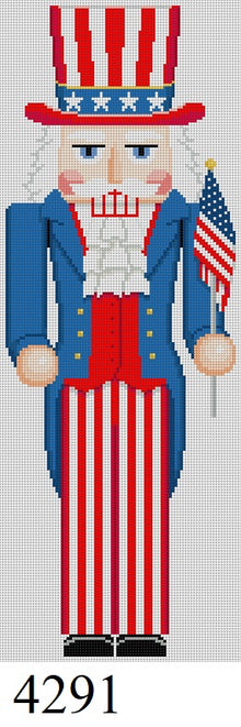  Nutcracker, Uncle Sam, 18"  Stand-up - 13 mesh