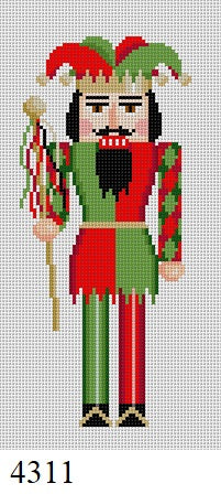  Nutcracker, Red and Green Jester - 18 mesh