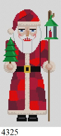  Nutcracker, Patchwork Santa - 18 mesh