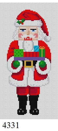  Nutcracker, Santa, with Present -18 mesh