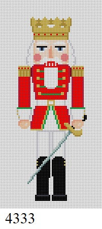  Nutcracker, Red King with Sword - 18 mesh