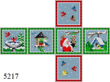  Santa with Birds, 2" Cube - 18 mesh