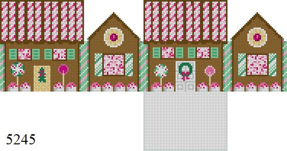 Peppermint and Dark Chocolate, 3D Gingerbread House - 18 mesh