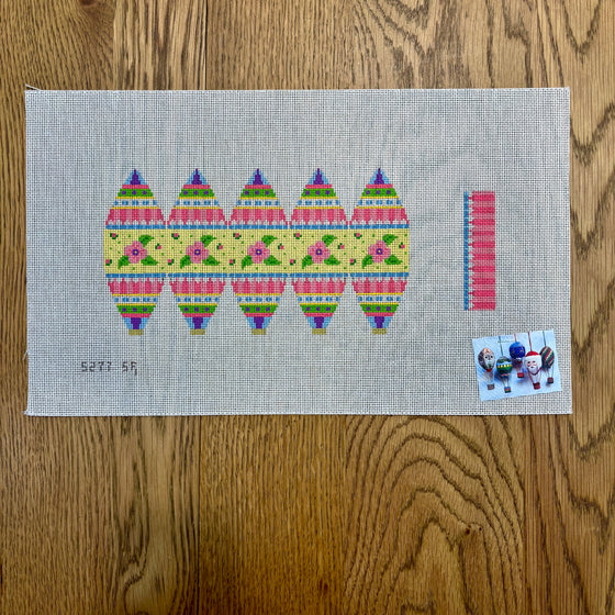 Floral and Stripes, Hot Air Balloon - 18 mesh