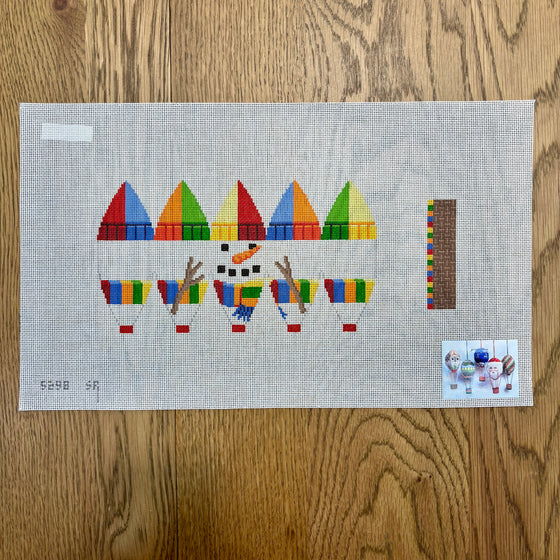 Snowman Face, Hot Air Balloon - 18 mesh