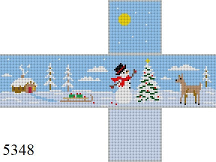 Snowman Decorating Tree, 2" Cube - 18 mesh