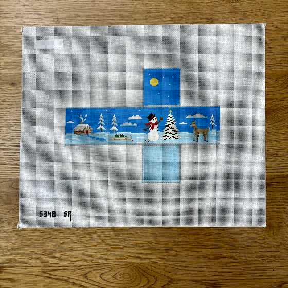 Snowman Decorating Tree, 2" Cube - 18 mesh