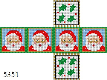 Santa Face, 2" Cube - 18 mesh