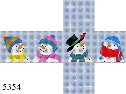 Snowmen, 2" Cube - 18 mesh