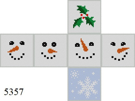 Snowman Faces, 2" Cube - 18 mesh