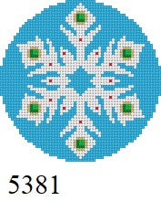  Snowflake, Turquoise Jeweled - 18 mesh