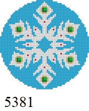 Snowflake, Turquoise Jeweled - 18 mesh