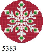  Snowflake, Burgundy Jeweled - 18 mesh
