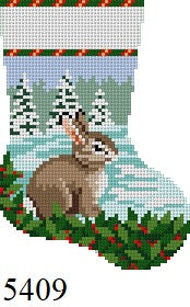  Bunny In Snow, Mini Stocking