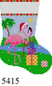  Flamingo with Presents, Mini Stocking