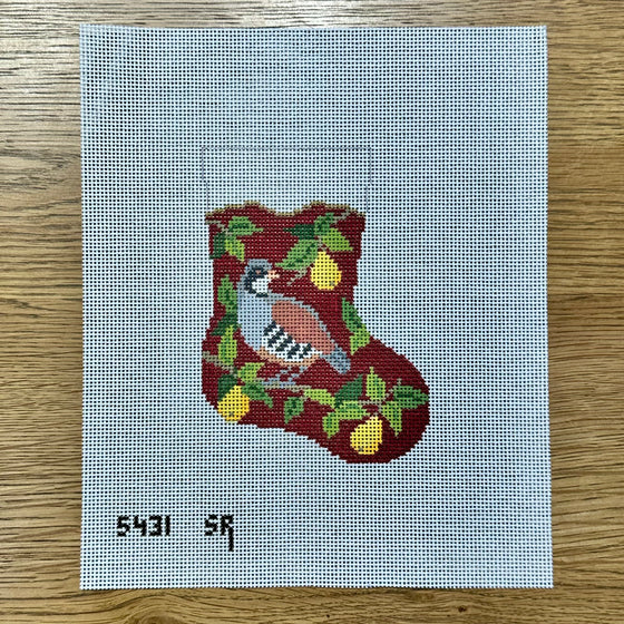 Partridge In Pear Tree, Mini Stocking