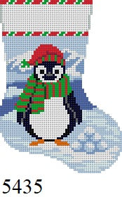  Penguin with  Snowballs, Mini Stocking