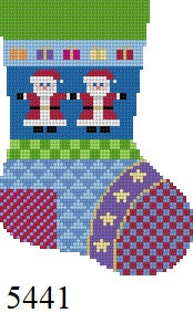  Patchwork Santas, Mini Stocking